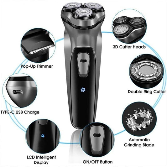 Afeitadora Giratoria Eléctrica para Hombres – Precisión, Comodidad y Estilo